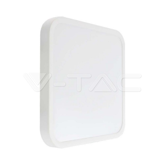 V-TAC PRO Plafoniera LED Chip Samsung Quadrata 24W 100LM/W Colore Bianco 295mm 6500K IP44