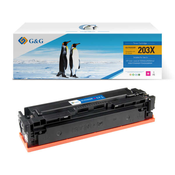 Cartuccia toner generica magenta G&G HP CF543X/CF543A - Sostituisce 203X/203A