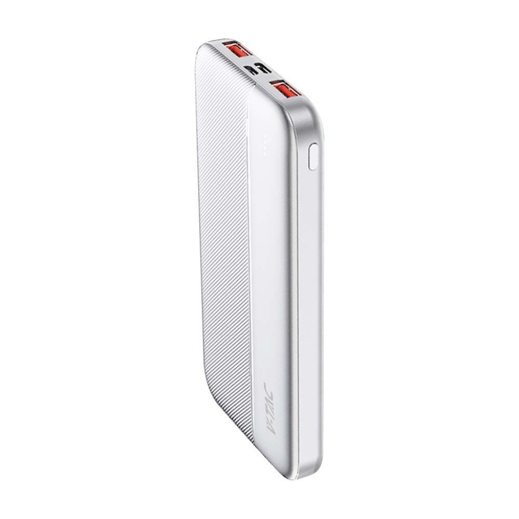 V-TAC Power Bank 10000 Mah Con Ricarica Rapida Pd 22.5W - Powerbank Batteria Esterna Sottile Con Porta Usb Type-C E 2 Porte USB-A - Compatibile Iphone, Ipad, Samsung, Ipad, Xiaomi - Bianco-image