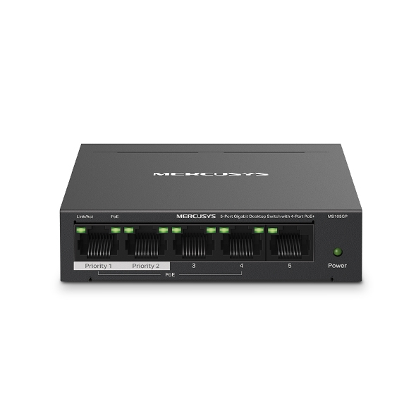 Switch Desktop Ms105Gp Unmanged Poe 5P Gigabit 4 Poe+ Fino 65W