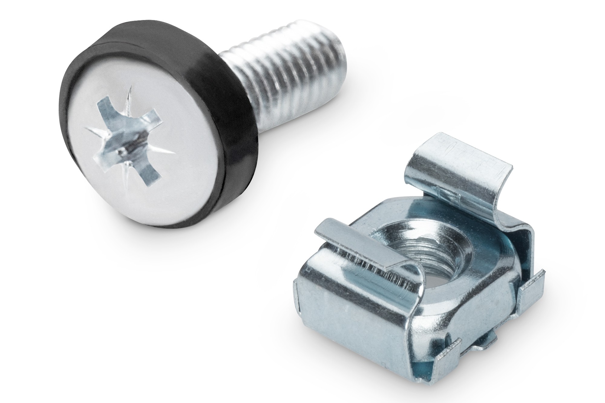 Kit 50 Viti Dadi E Rondelle Per Installazioni Su Armadi Rack 19 Colore Acciaio