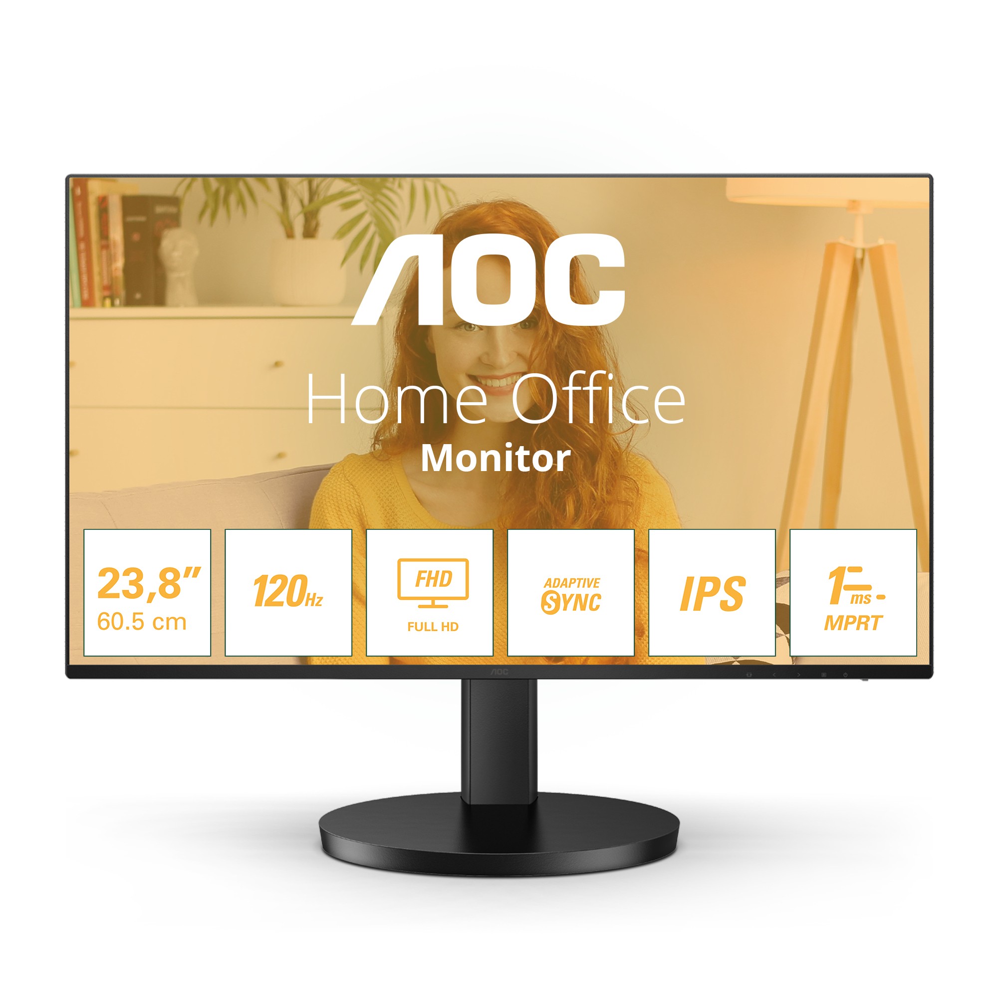 Aoc Monitor 238 Led Ips Fhd 16:9 1Ms 250 Cdm 100Hz Vga/Hdmi Multimediale