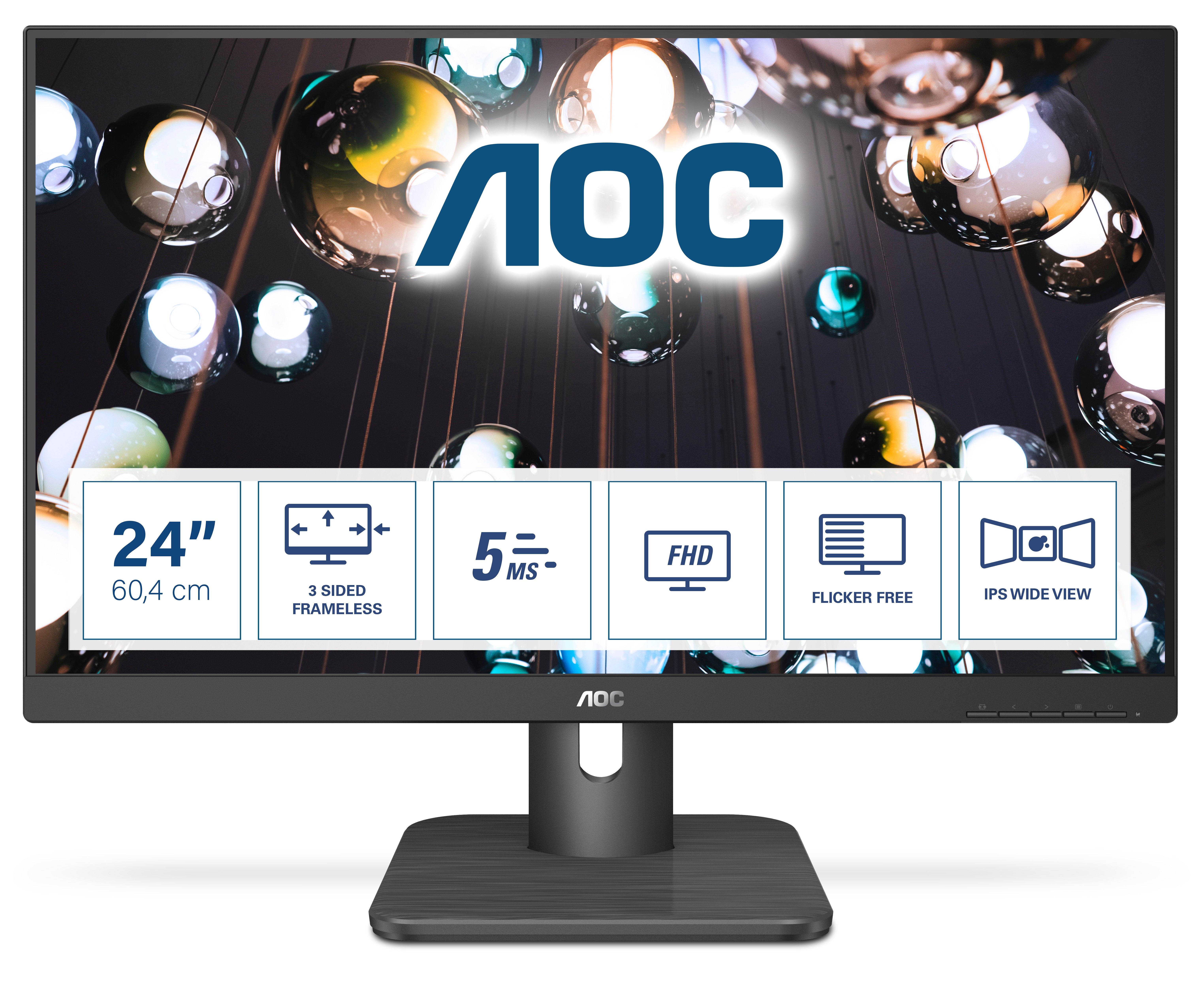 Mon 238Tn  Vga Hdmi Dp 5Ms Aoc 24E1Q 16:9 Mm