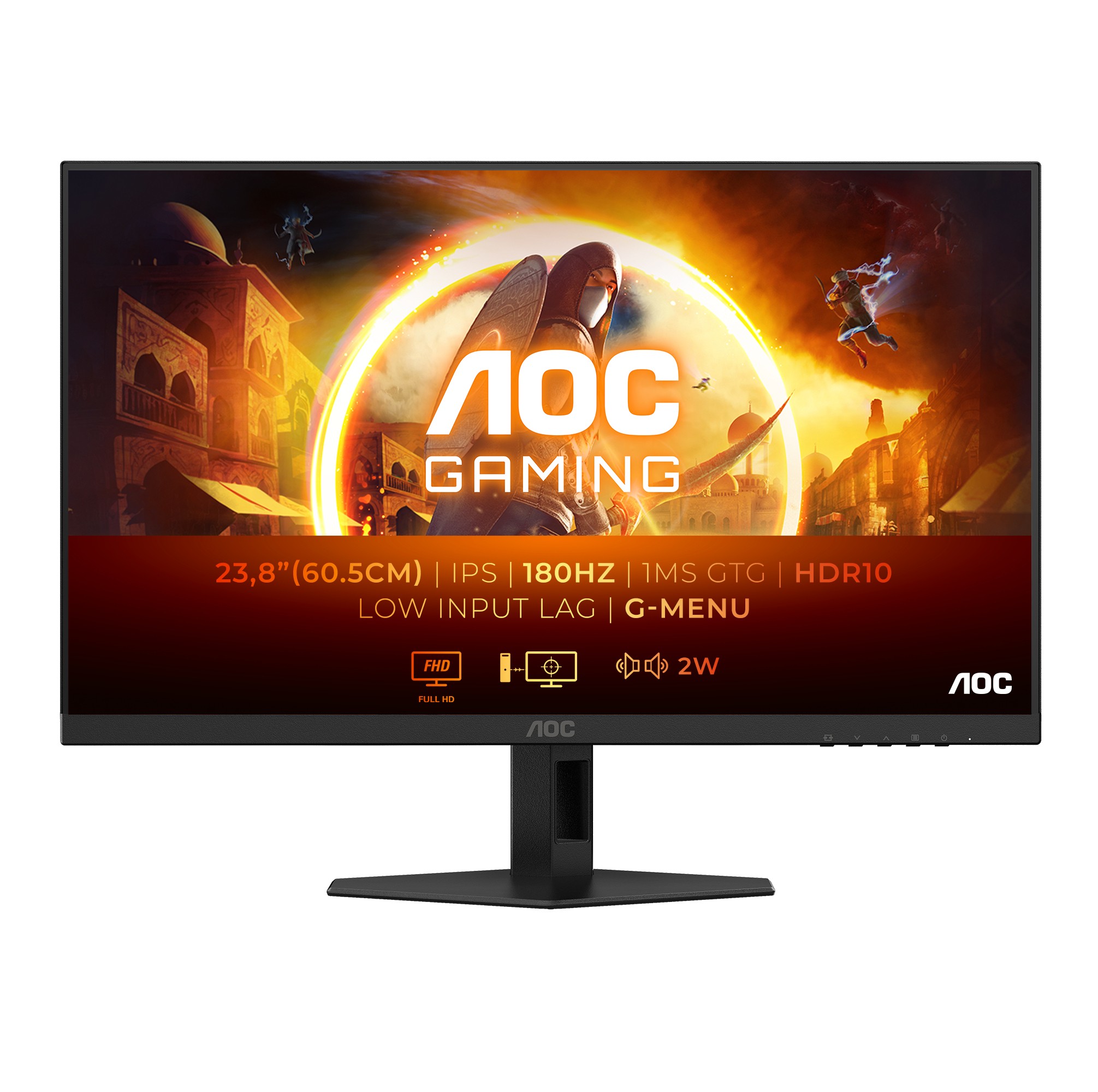 AOC 24G4XE Monitor PC 605 cm (23.8) 1920 x 1080 Pixel Full HD LCD Nero Grigio