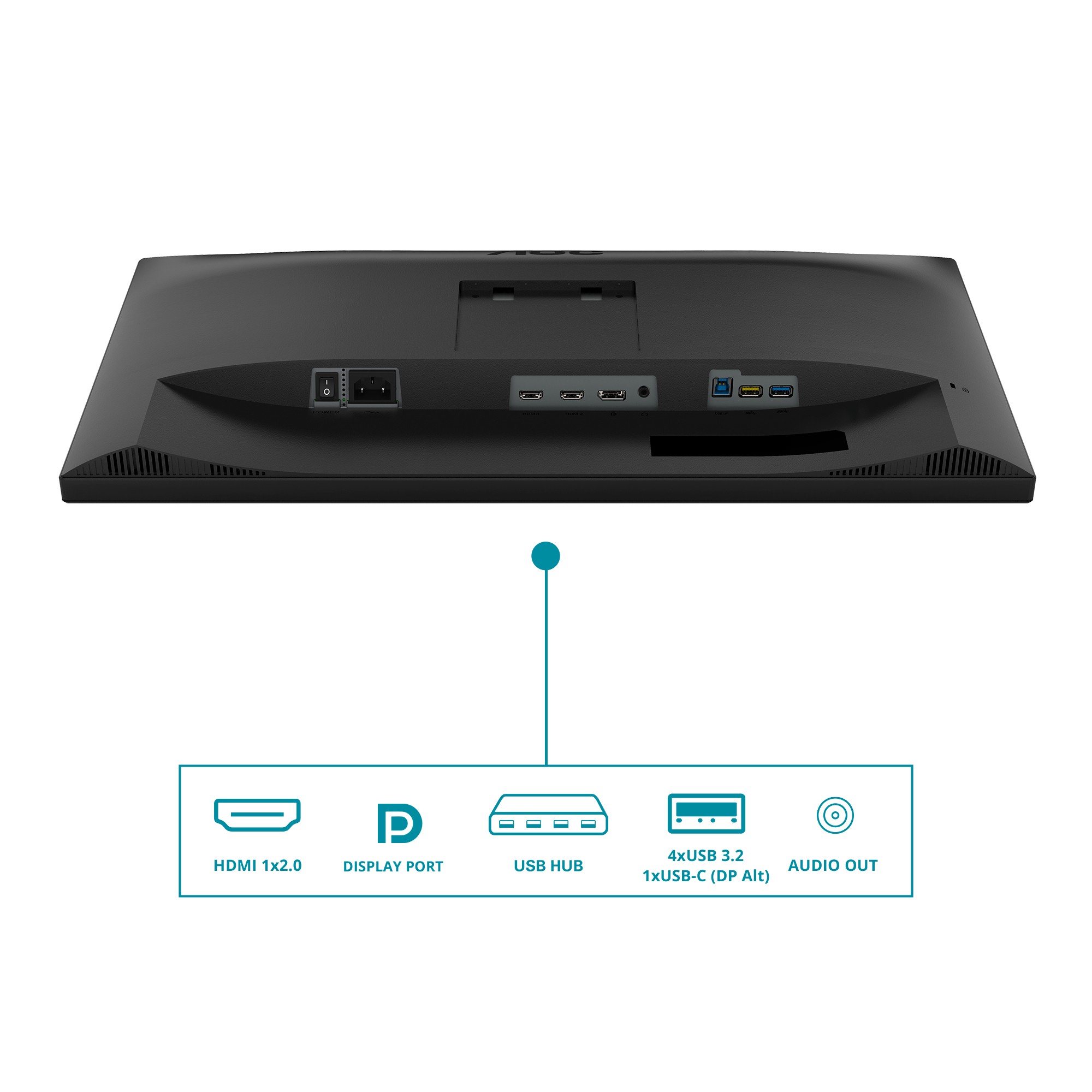 AOC V5 CU34V5C/BK LED display 864 cm (34) 3440 x 1440 Pixel Wide Quad HD Nero