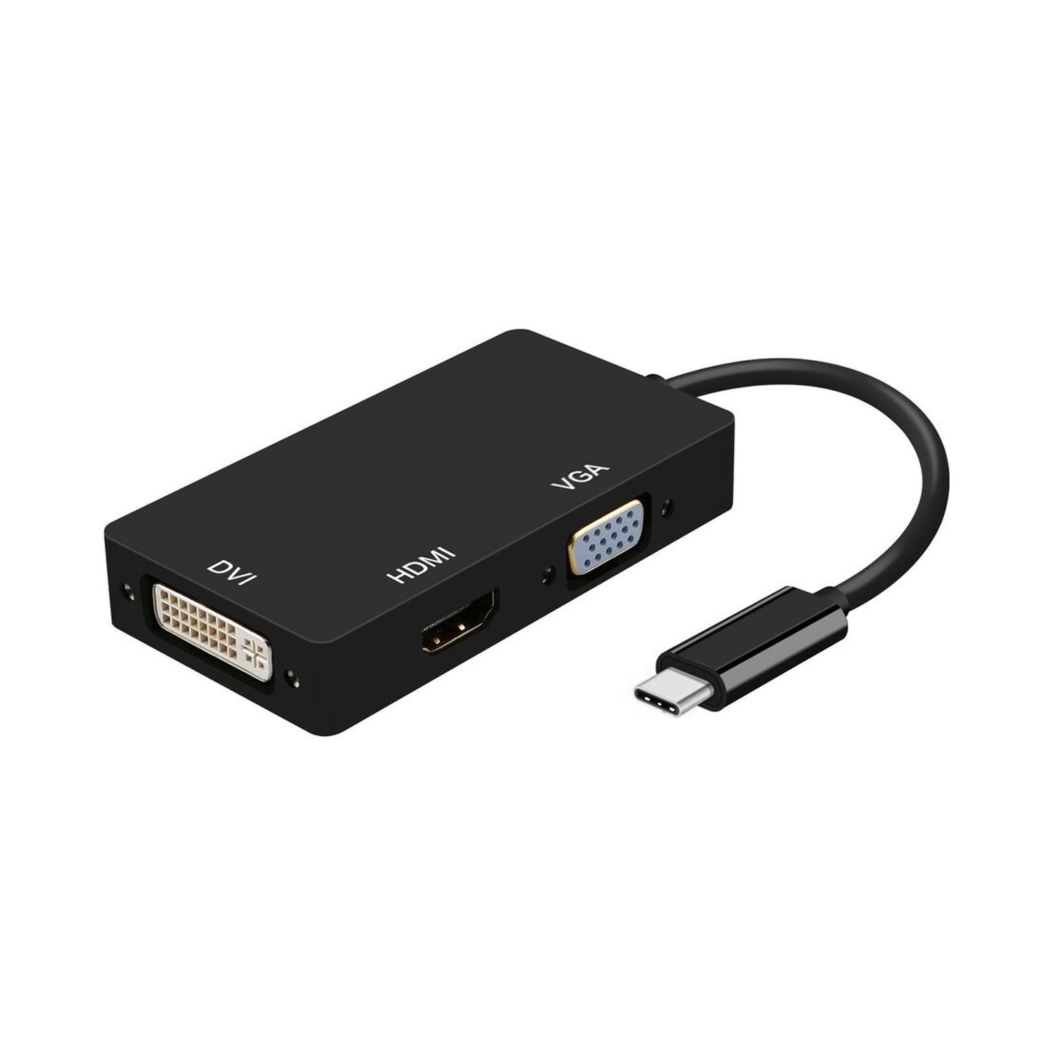 Aisens Adaptador USB-C A Dvi/Hdmi/Vga 15Cm Negro-image