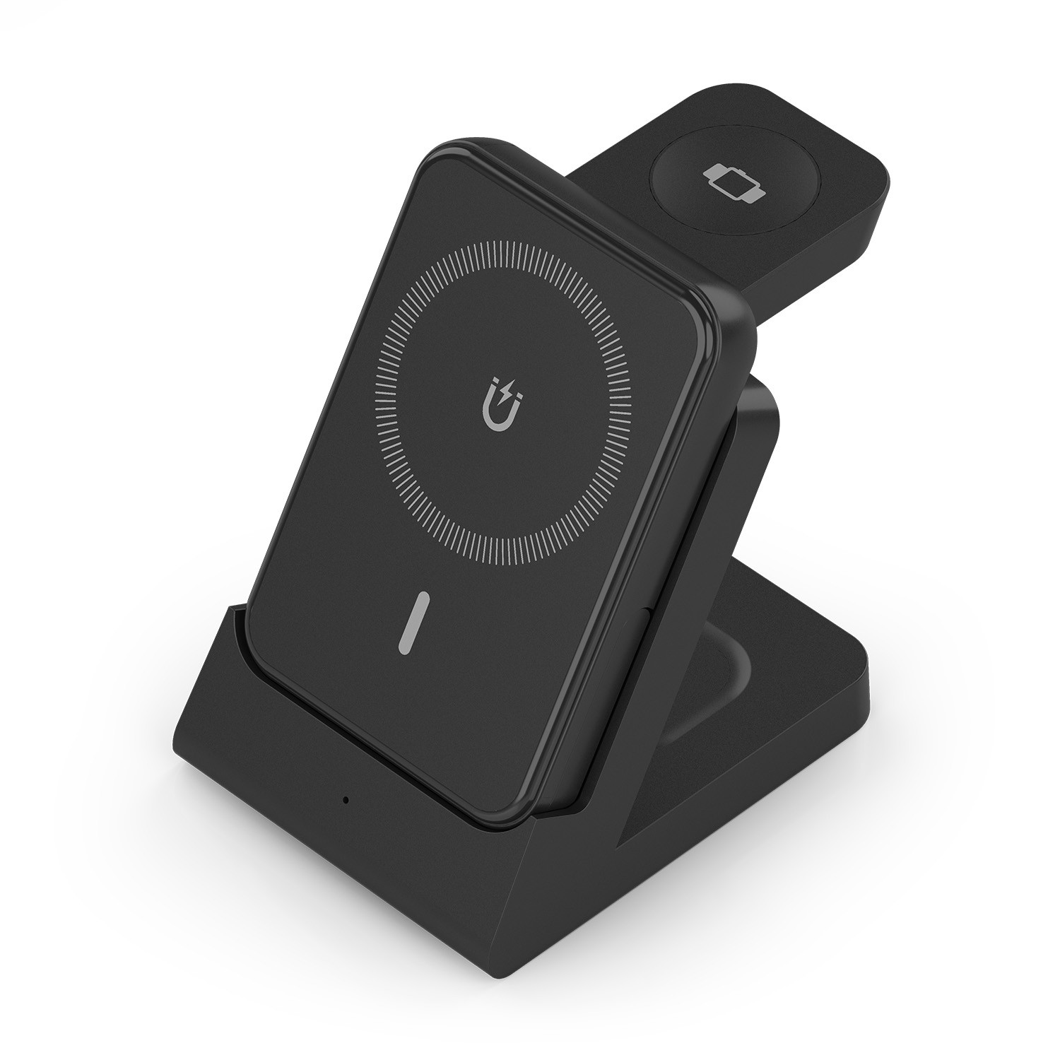 AISENS ASCH-15W4WC064-BK Caricabatterie per dispositivi mobili Cuffie Smartphone Orologio intelligente Nero USB Carica wireless Interno