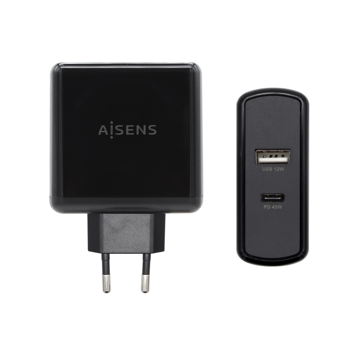 AISENS ASCH-2PD45A-BK Caricabatterie per dispositivi mobili Nero Interno