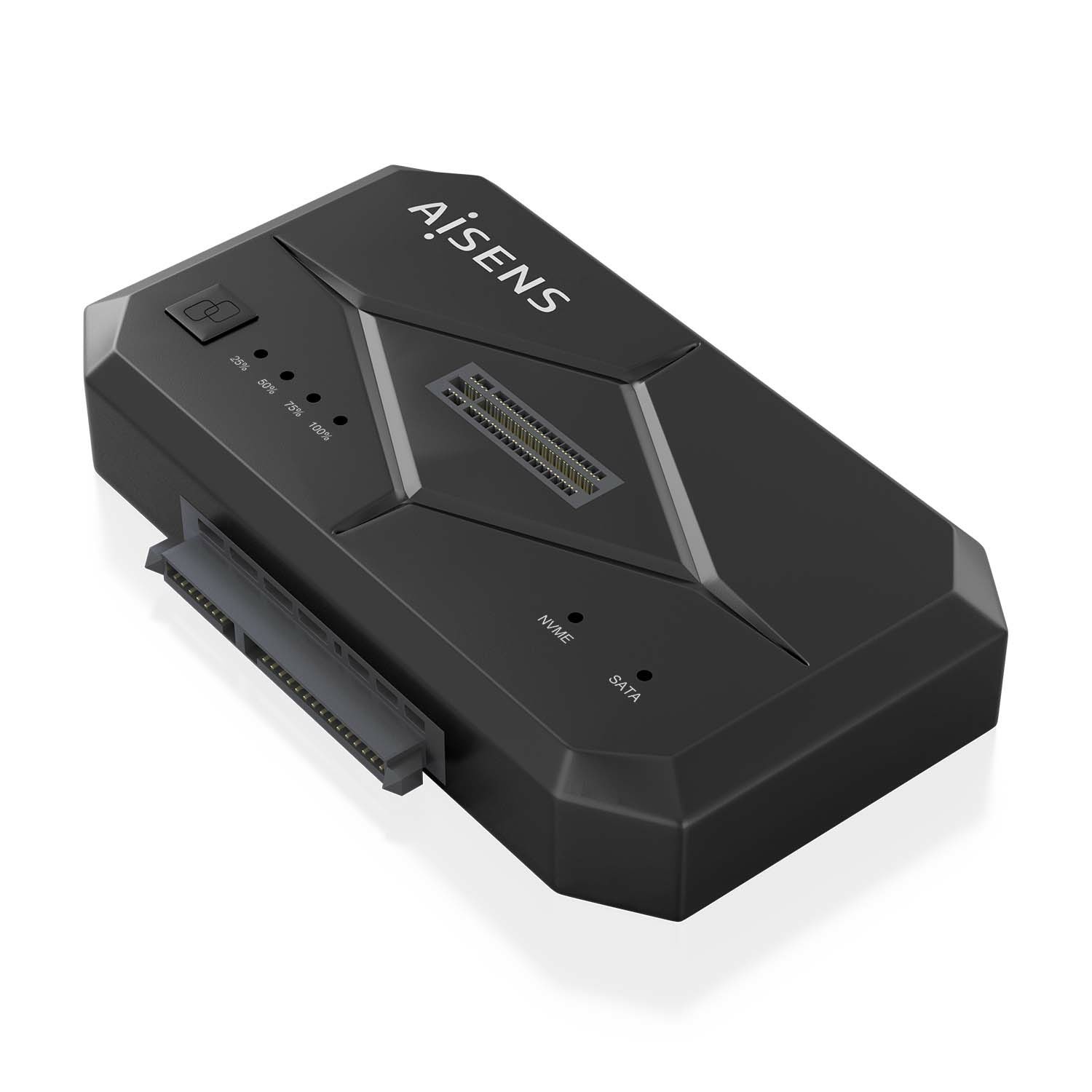 AISENS ASDS-M2SATA04B docking station per unità di archiviazione USB 3.2 Gen 1 (3.1 Gen 1) Type-C Nero