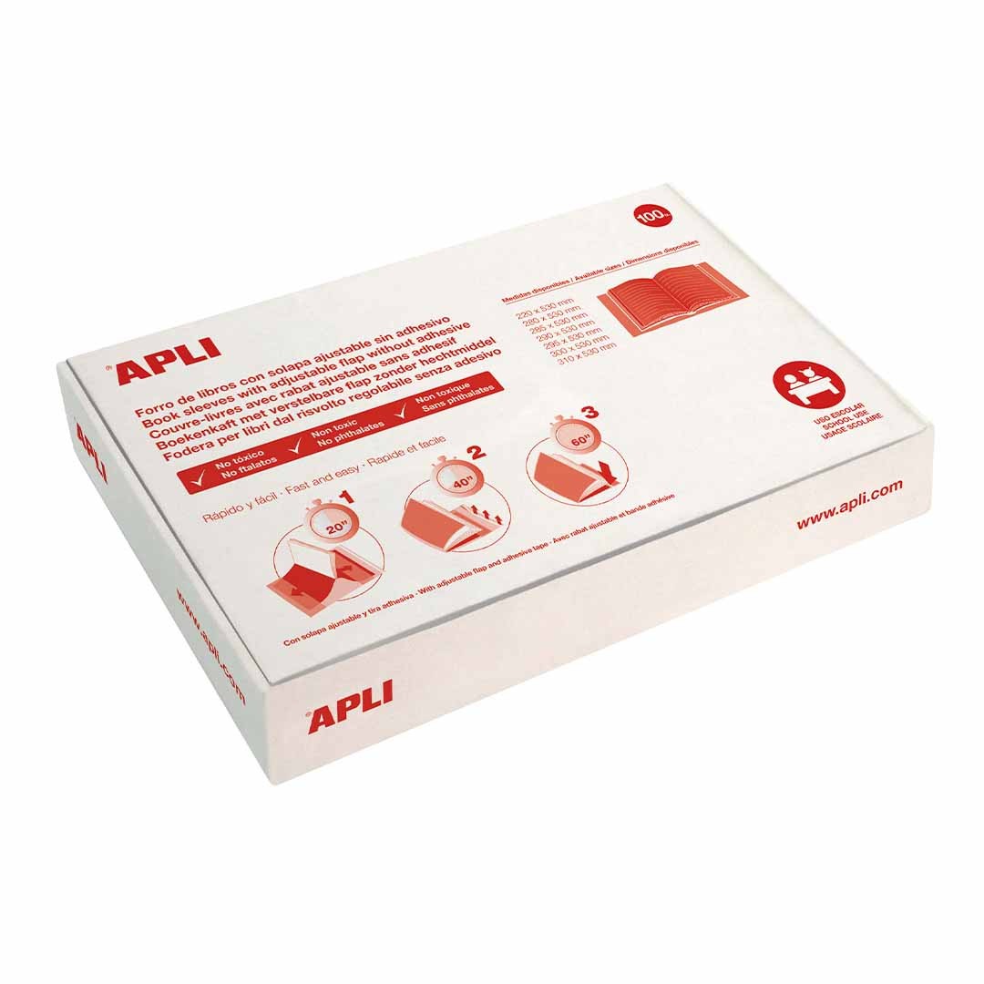 APLI 16907 copertina per libro e rivista 100 pz Trasparente