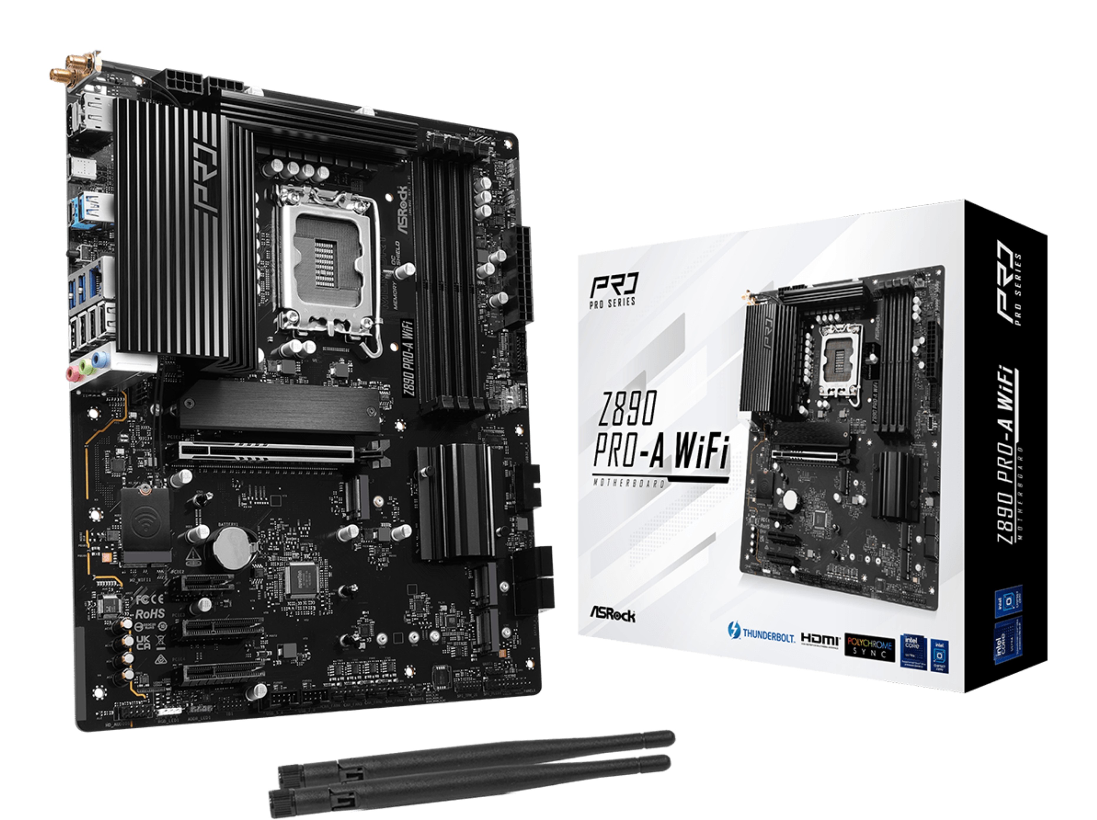 Asrock Mb  Z890 Z890 Pro-A Wifi Lga1851 4 X Ddr5 Atx