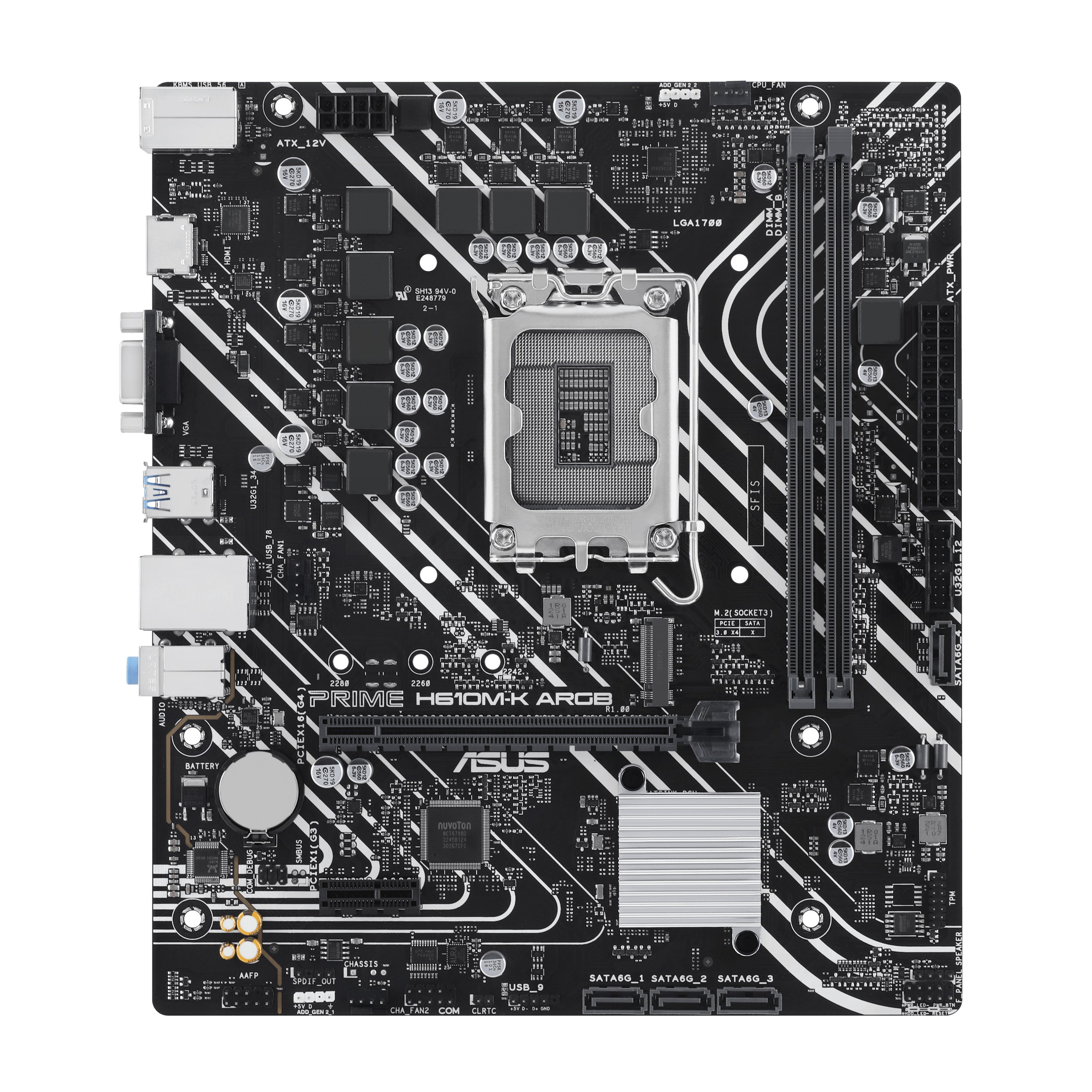 Asus PRIME H610M-K ARGB Intel H610 LGA 1700 micro ATX-image