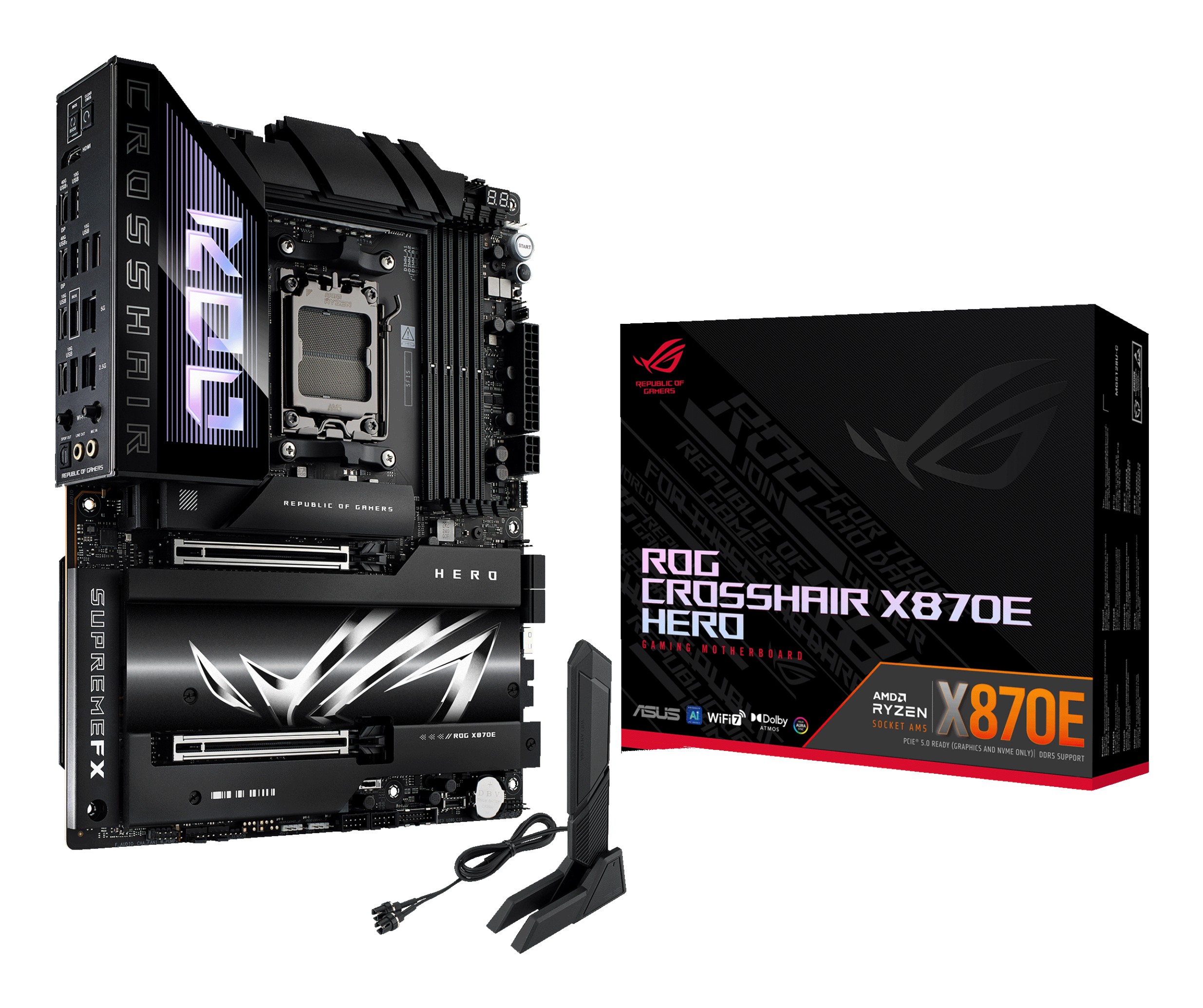 Asus Mb Amd X870E GamingRog Crosshair X870E HeroLga1718X870EUsb4Mb