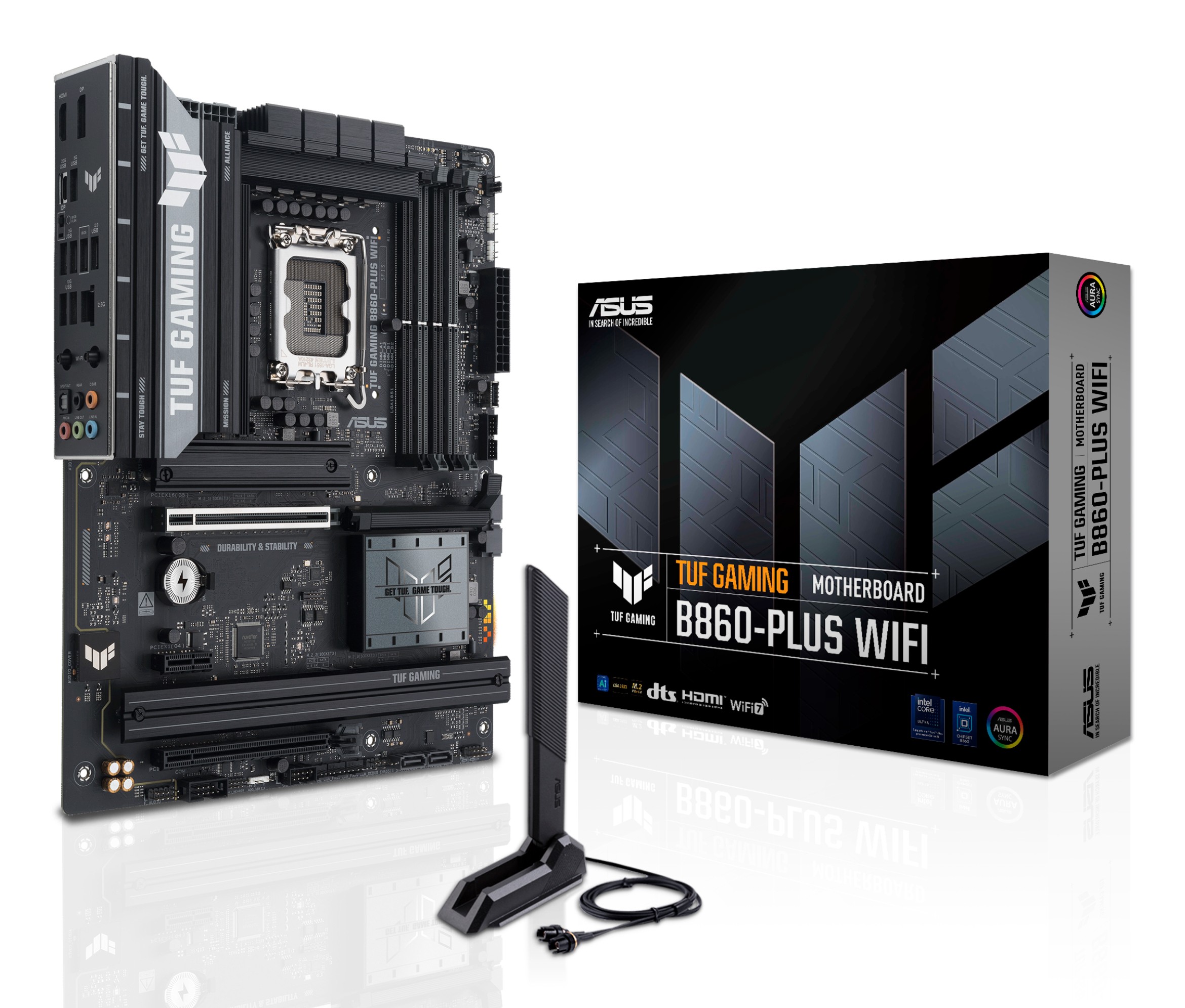 Asus Mb Intel Tuf Gaming B860-Plus Wifi Atx Lga 1851 Ddr5 1Pci-Ex16 4Dimm Hdmi/Dp 3M2/4Sata