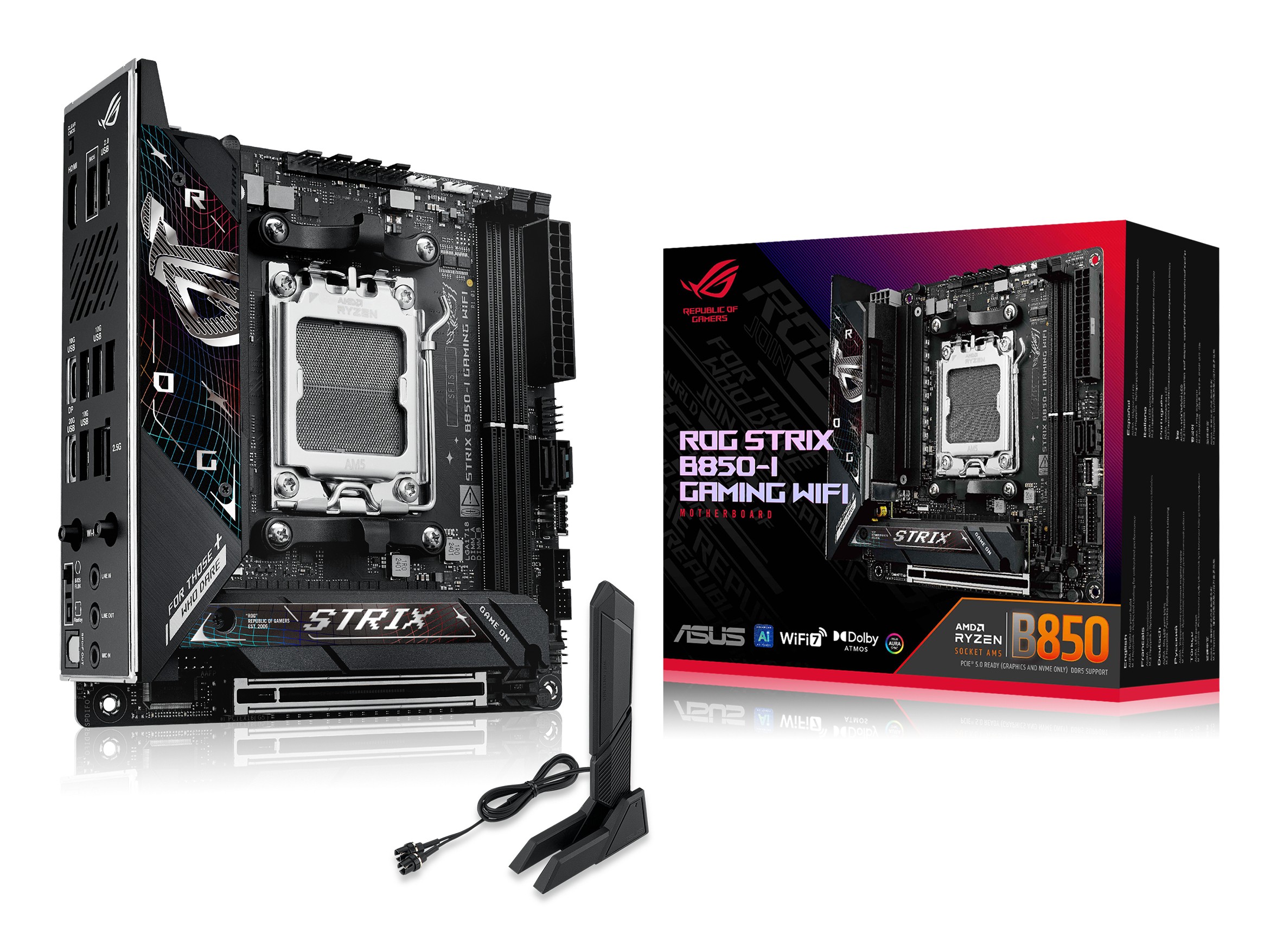 Asus Mb Amd B850IDdr5 Rog Strix B850-I Gaming WifiAm5B850UsbMb M2/Sata
