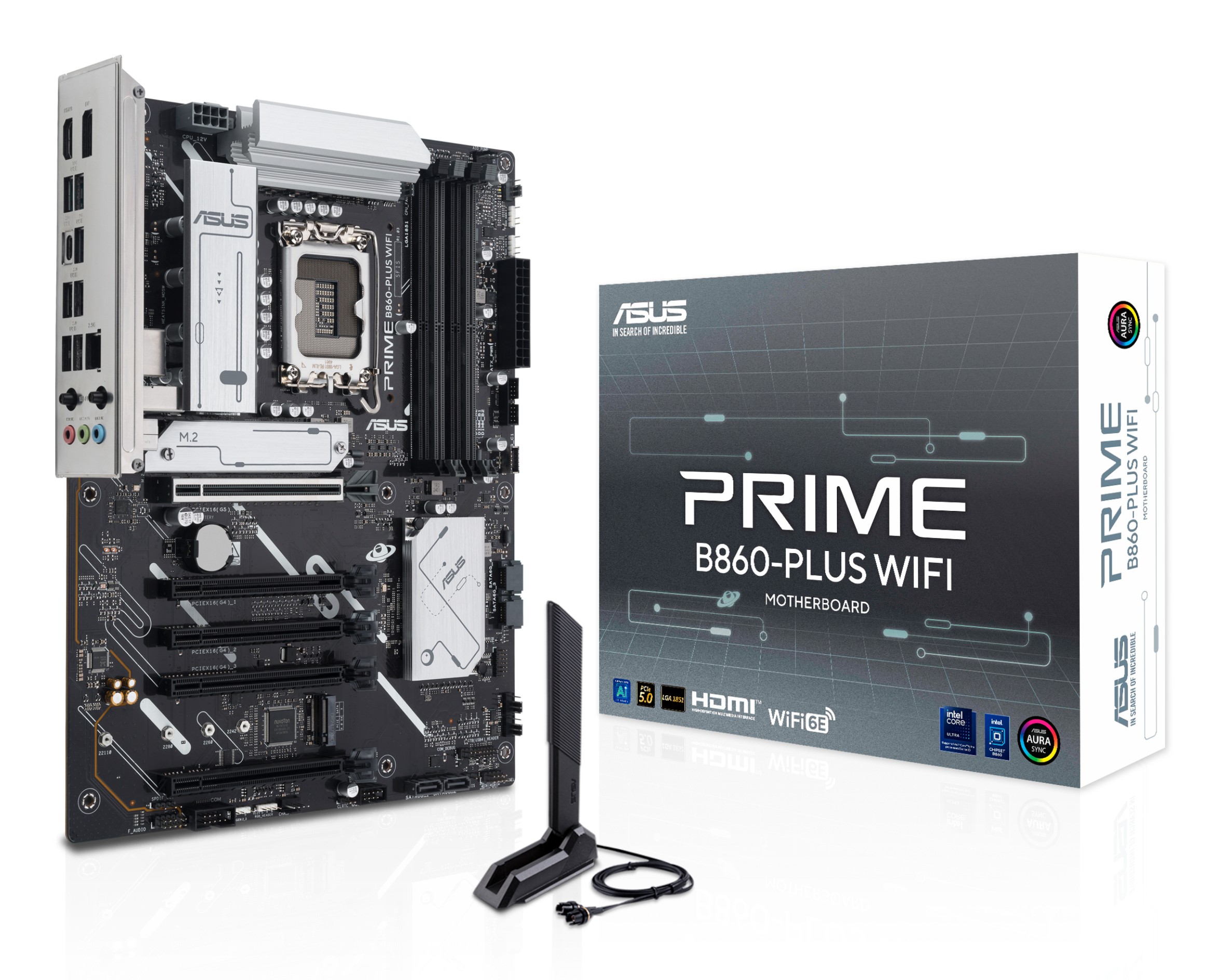 Asus Mb Intel Prime B860-Plus Wifi Atx Lga 1851 Ddr5 1Pci-Ex16 4Dimm Hdmi/Dp 2M2/4Sata