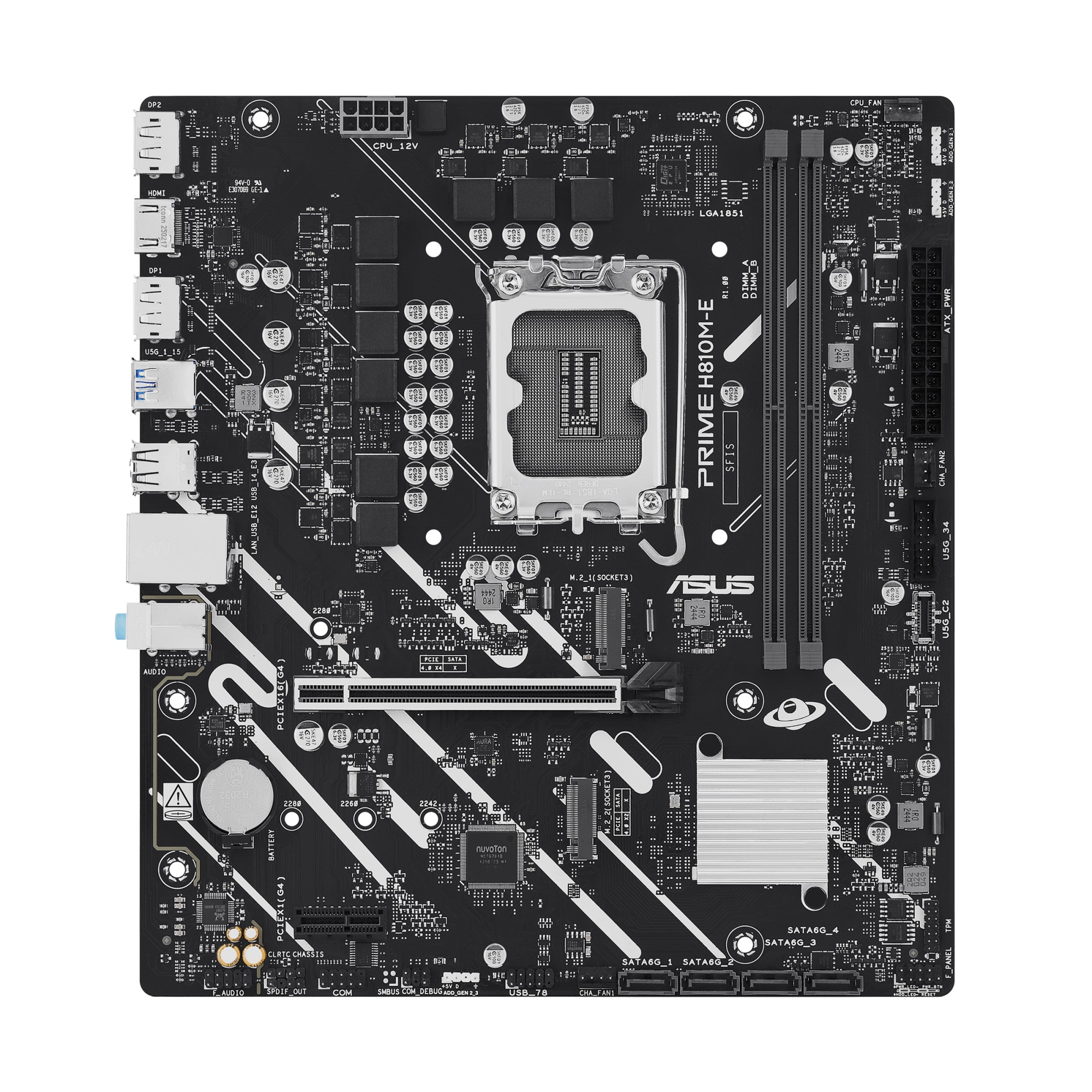 Asus Mb Prime H810M-E-Csm 1851 2D5 2M.2 2Pcie 4S3 1Hd/2Dp Micro-Atx
