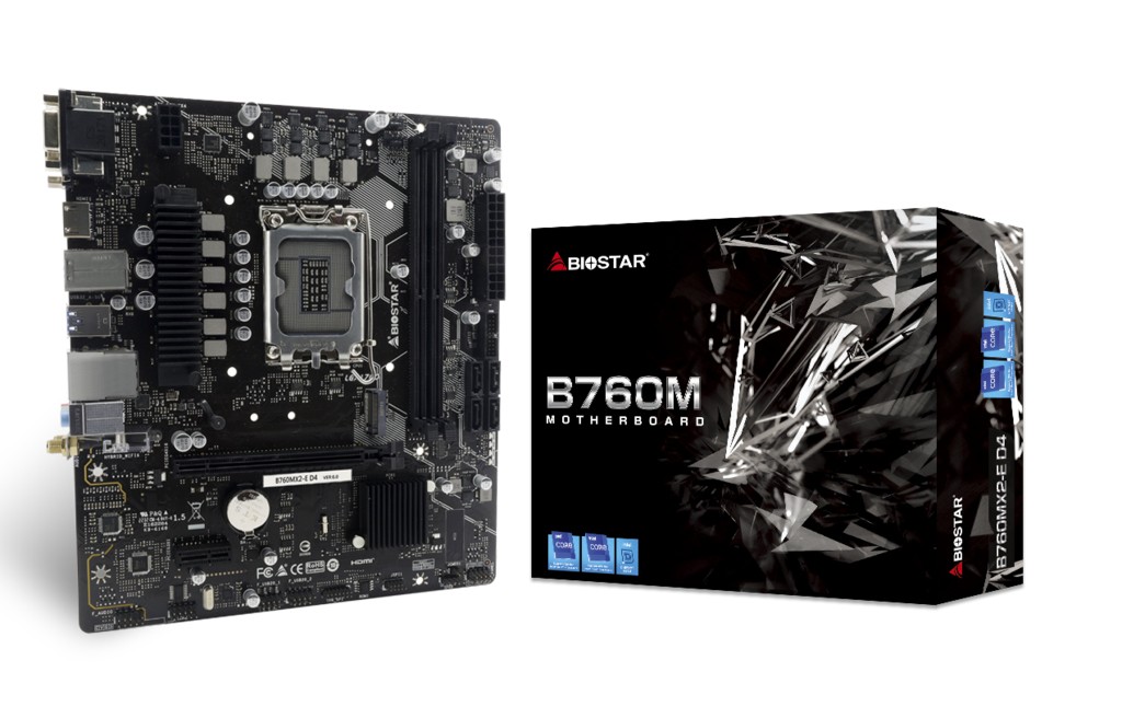 Biostar B760MX2-E D4 scheda madre Intel B760 LGA 1700 micro ATX