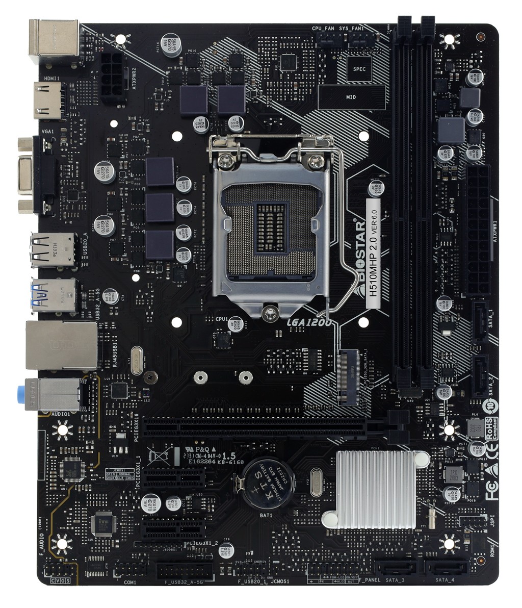 Biostar H510MHP 2.0 scheda madre Intel H510 LGA 1200 (Socket H5) micro ATX