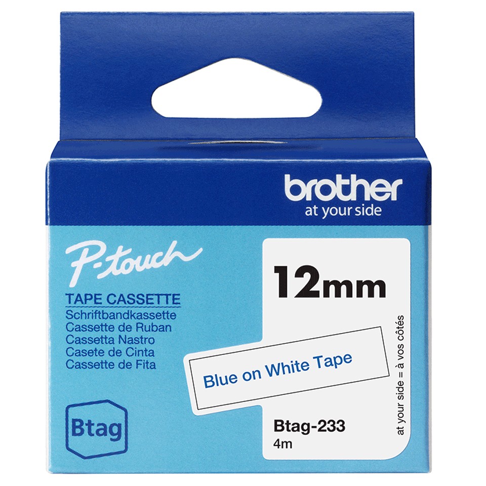 ORIGINALE Brother Nastro Blu su bianco Btag-233 Btag-233