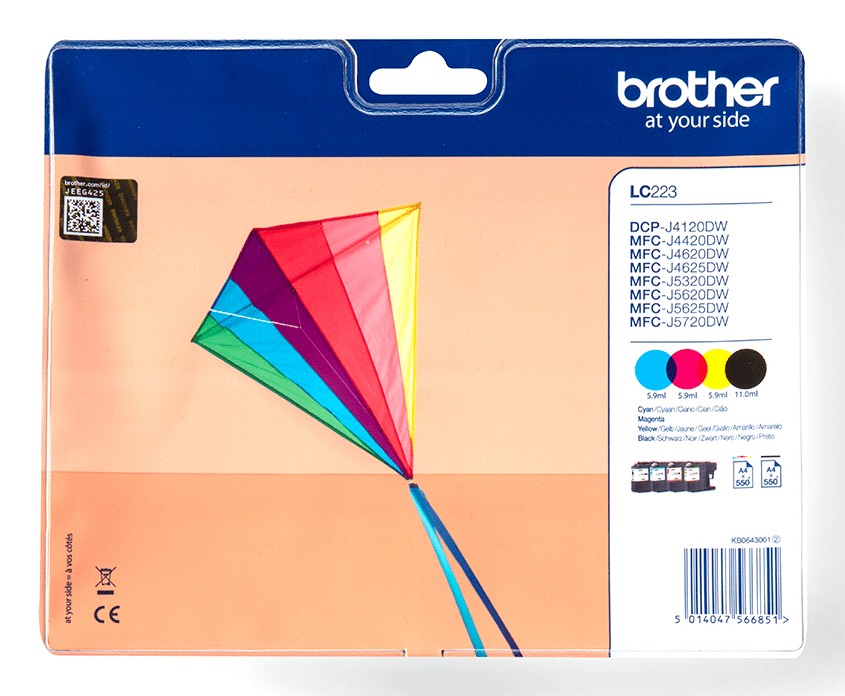 Brother Cart Ink Multicolor (B+ C + M+ Y) 550 Pagine