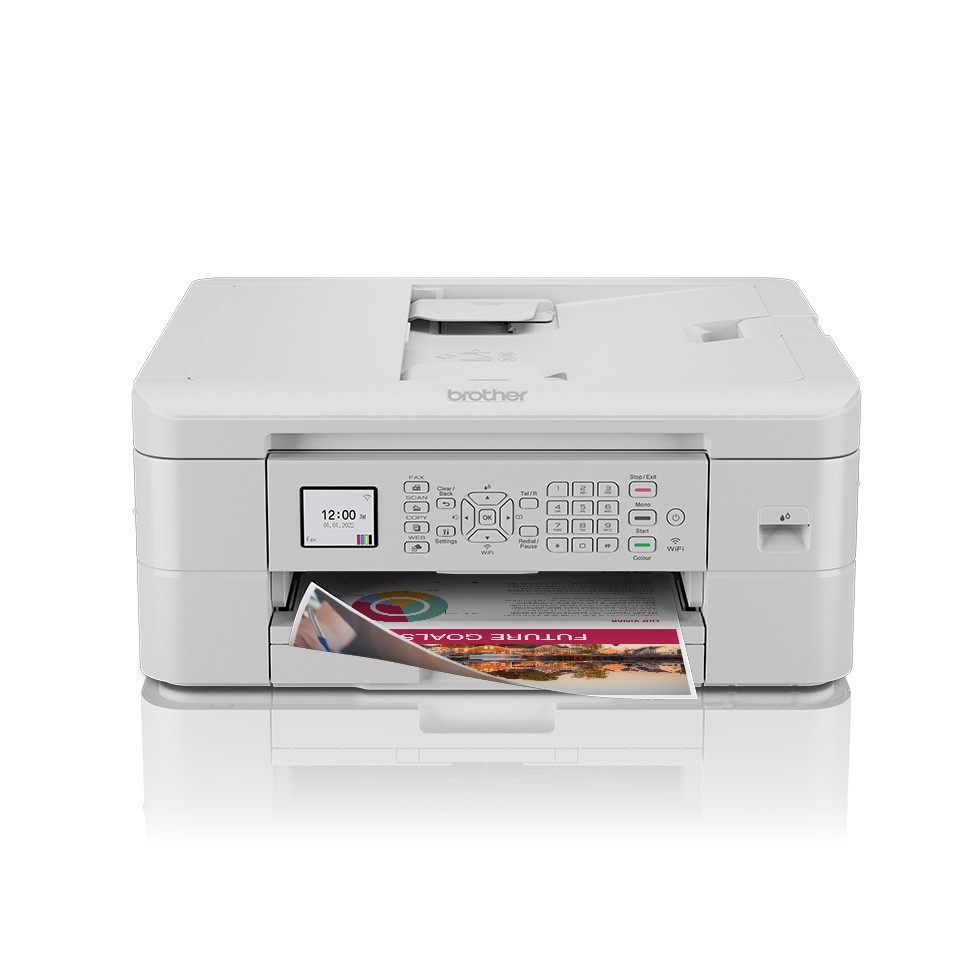 ORIGINALE Brother stampante MFC-J1010DW MFCJ1010DWRE1 Stampante multifunzione a colori a getto d'inchiostro intelligente elegante e compatta con LCD da 45 cm alimentatore automatico di documenti da 20 fogli e connettivit? wireless e mobile.