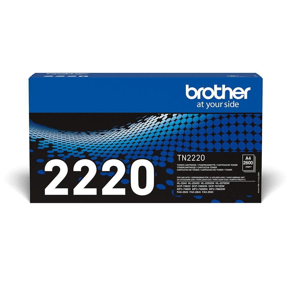 ORIGINALE Brother toner nero TN-2220 2220 2600 pagine