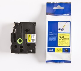 ORIGINALE Brother Nastro Nero su giallo TZe-FX661