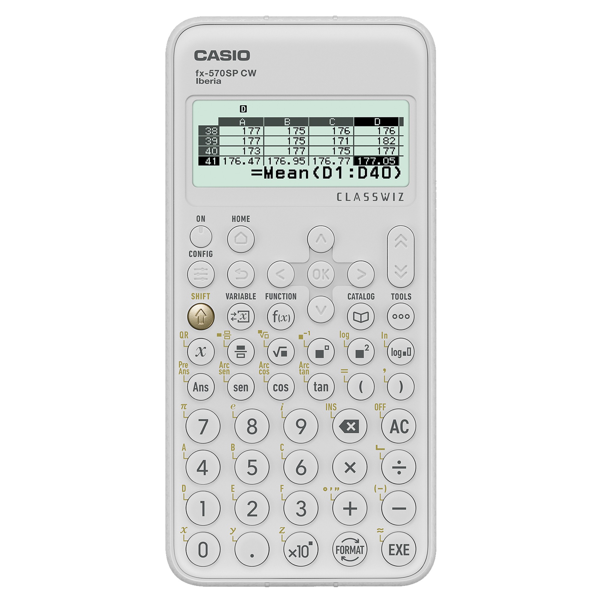 Casio FX-570SP Cw - Calcolatrice Scientifica, Consigliata Per Il Curriculum Spagnolo E Portoghese, 5 Lingue, Oltre 560 Funzioni, Colore Bianco-image