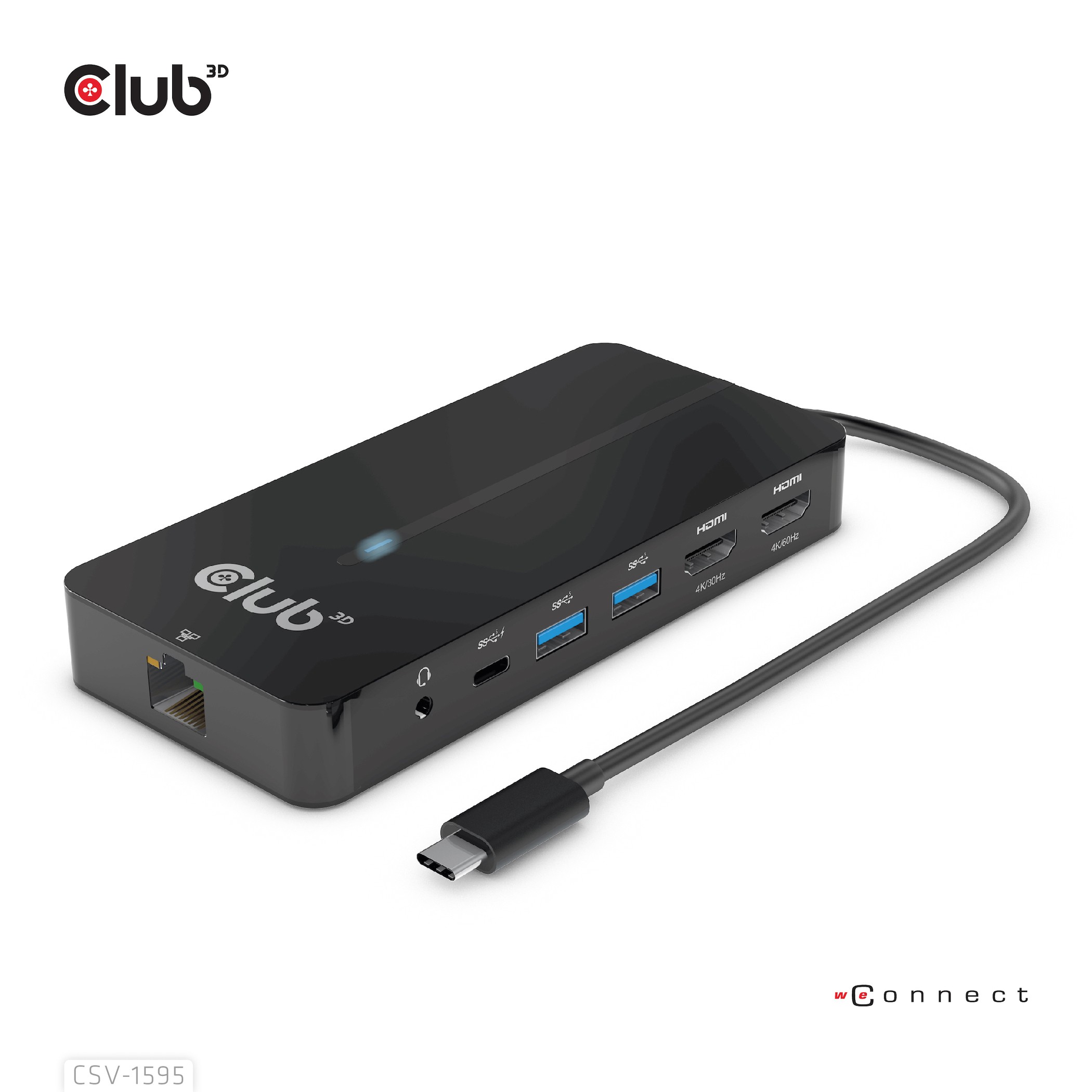 Club 3D Hub Usb Gen1 Type-C 7-In-1  2X Hdmi 2X Usb Gen1 Type-A 1X Rj45 1X 3.5Mm Audio 1X Usb Gen