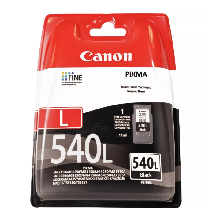 Originale Canon PG540L Negro Cartucho de Tinta Original - 5224B001/5224B010/5224B011/5222B004/5222B005/5222B001