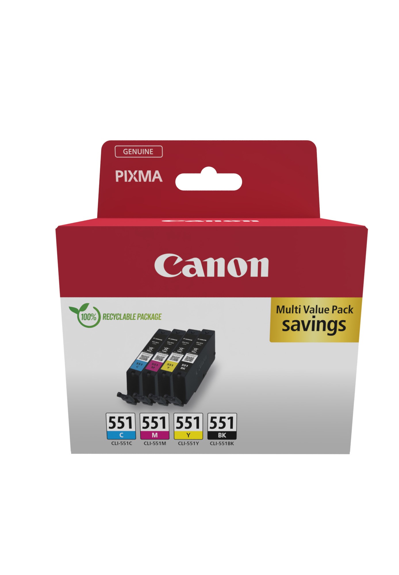 ORIGINALE Canon Multipack nero / ciano / magenta / giallo CLI-551 6509B015