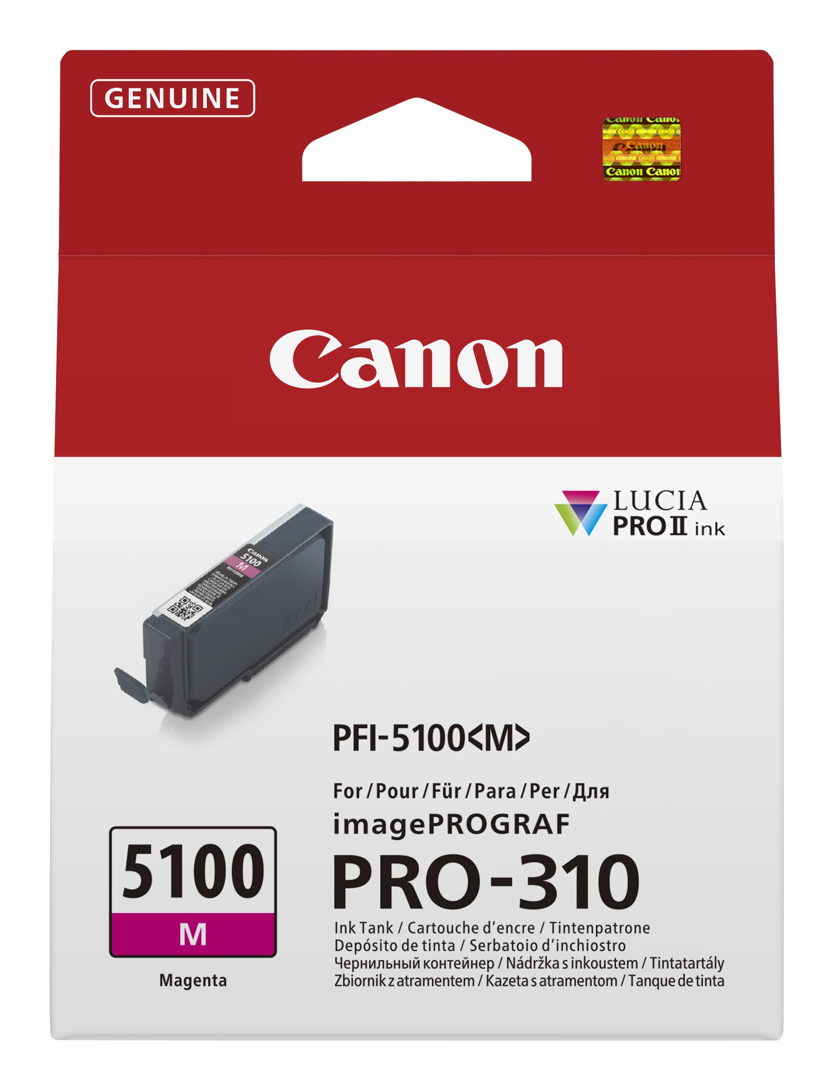 ORIGINALE Canon Cartuccia d'inchiostro magenta PFI-5100m 6954C001 14ml