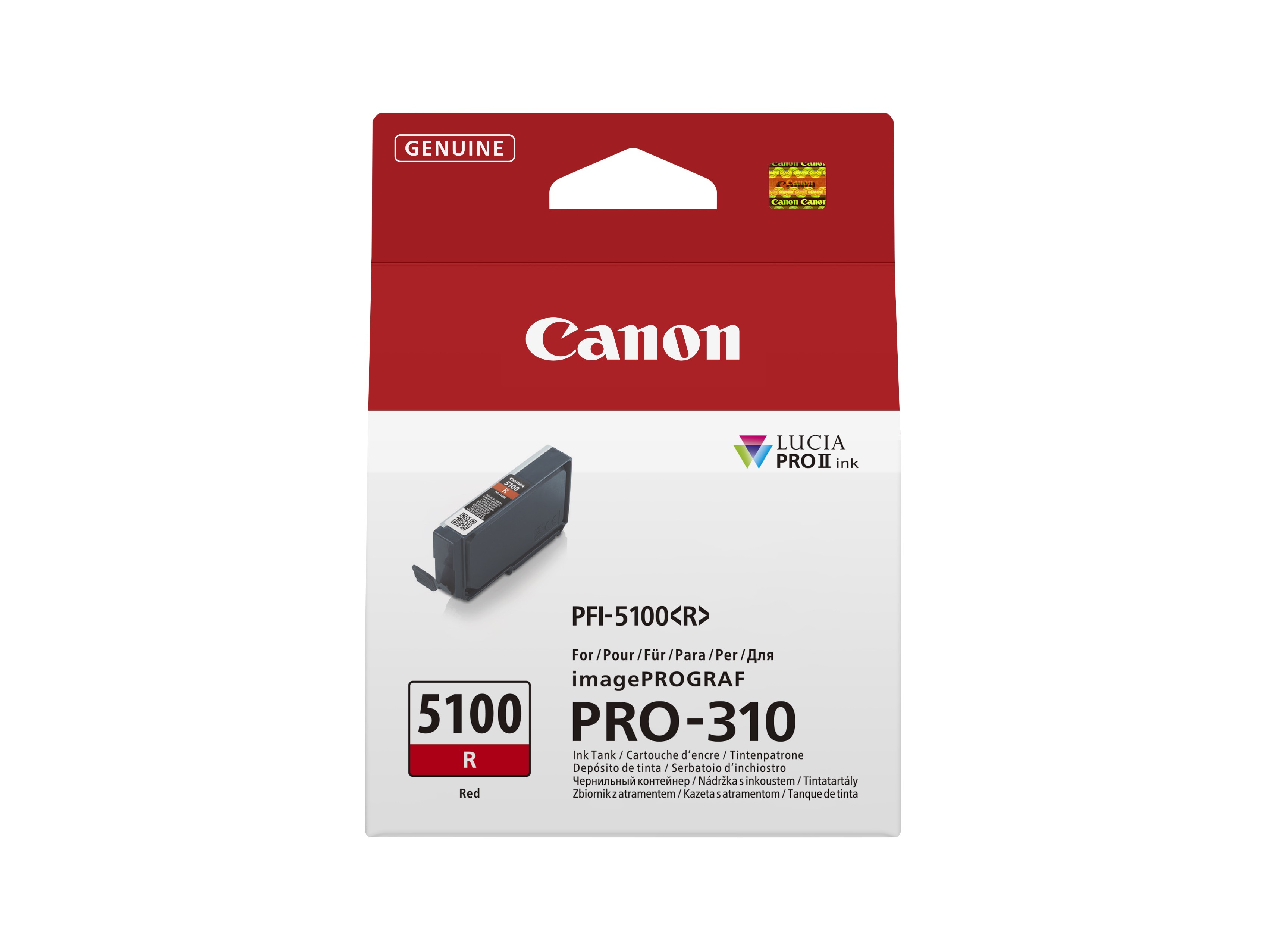 ORIGINALE Canon Cartuccia d'inchiostro Rosso PFI-5100r 6958C001 14ml
