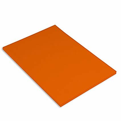 Canson Guarro Confezione da 50 Cartoncini Iris A4 da 185g - 21x297cm - Colore Arancione
