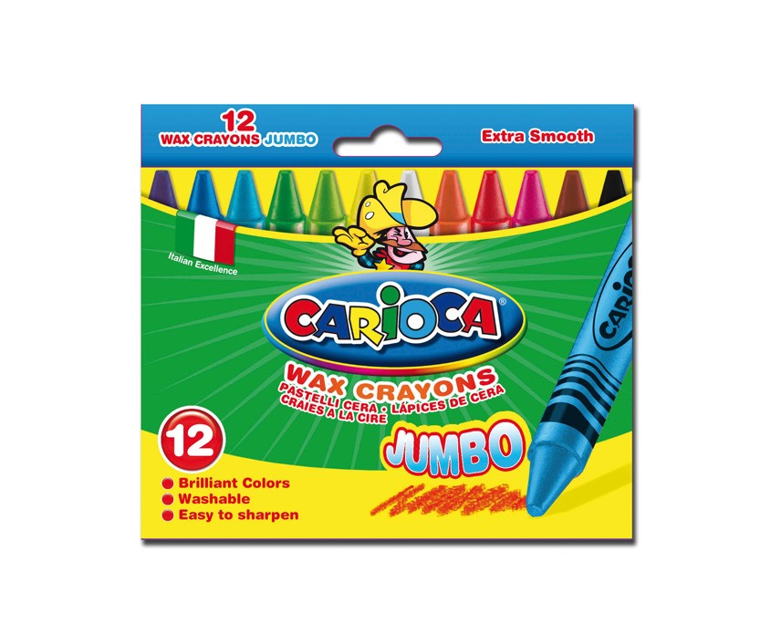 Carioca Wax Jumbo 12 pz