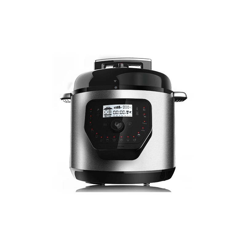 Cecotec H Deluxe GM Pentola programmabile con coperchio incernierato - Capacità 6 litri - Antiaderente - Bilancia integrata - Display LCD - Ergonomica