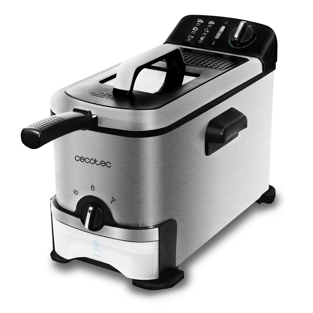 Cecotec CleanFry Infinity 3000 ProFilter Singolo 3 L 2400 W Friggitrice Nero Acciaio inox