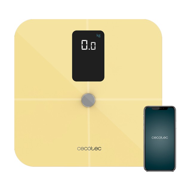 Cecotec Surface Precision 10400 Smart Healthy Vision Rettangolo Giallo Bilancia pesapersone elettronica