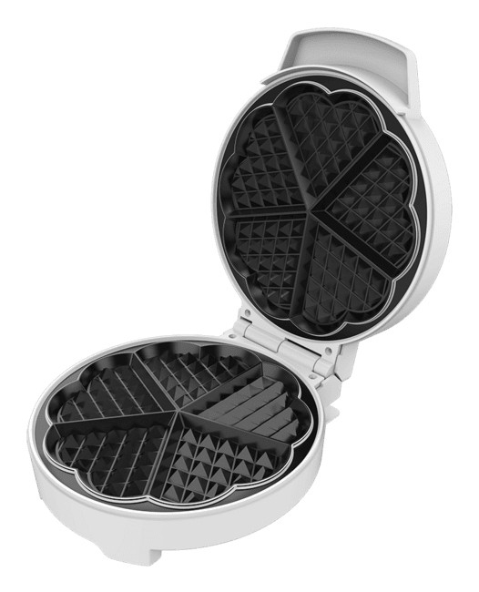 Cecotec Piastra per waffle Fun Gofrestone - Potenza 1000W - Rivestimento antiaderente - Piastra circolare da 19 cm - Spia luminosa - Materiale in acci