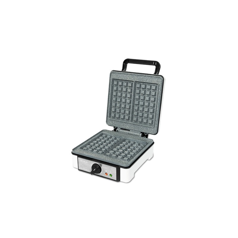 Cecotec Fun Gofrestone Piastra per waffle doppia 1200W - Capacità per 2 waffle - Rivestimento antiaderente RockStone - Termostato regolabile - Waffle 