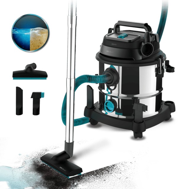 Cecotec Conga Rockstar Wet & Dry Steel Max 16 L A cilindro Secco e bagnato 1400 W Sacchetto per la polvere