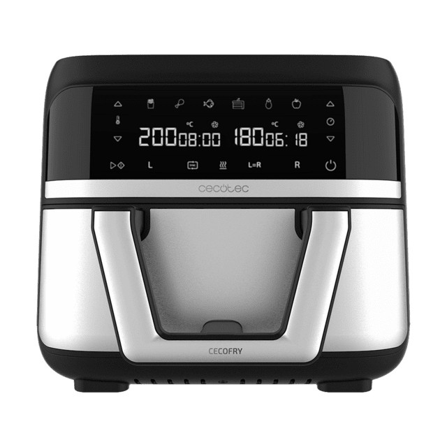 Cecotec Cecofry Dual 9000 Singolo 9 L Indipendente 2850 W Friggitrice ad aria calda Nero Acciaio inox