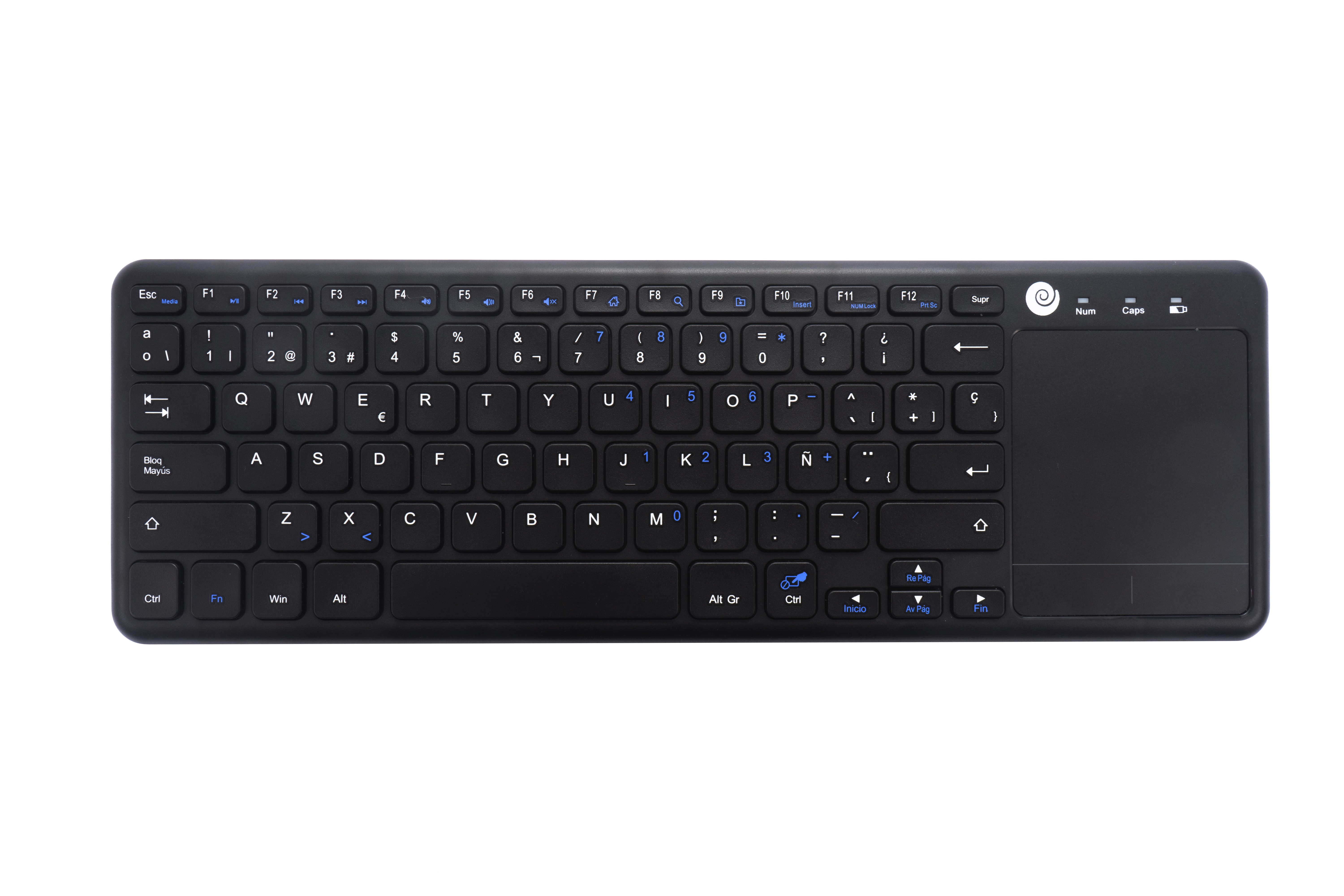 CoolBox CoolTouch tastiera Universale RF Wireless QWERTY Spagnolo Nero