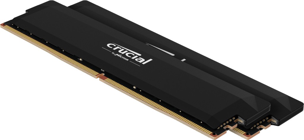 Crucial Pro DDR5-6000 32GB Kit (16GBx2) UDIMM: OC Gaming Memory Black