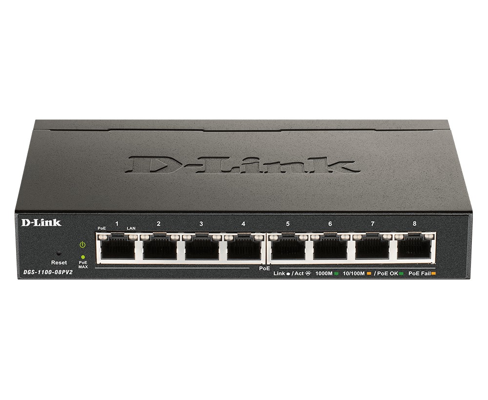 Switch semigestibile D-Link 8 porte Gigabit PoE
