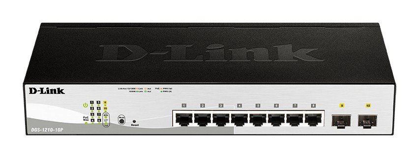Switch semigestibile D-Link 8 porte Gigabit PoE 65 W + 2 porte combinate Gigabit