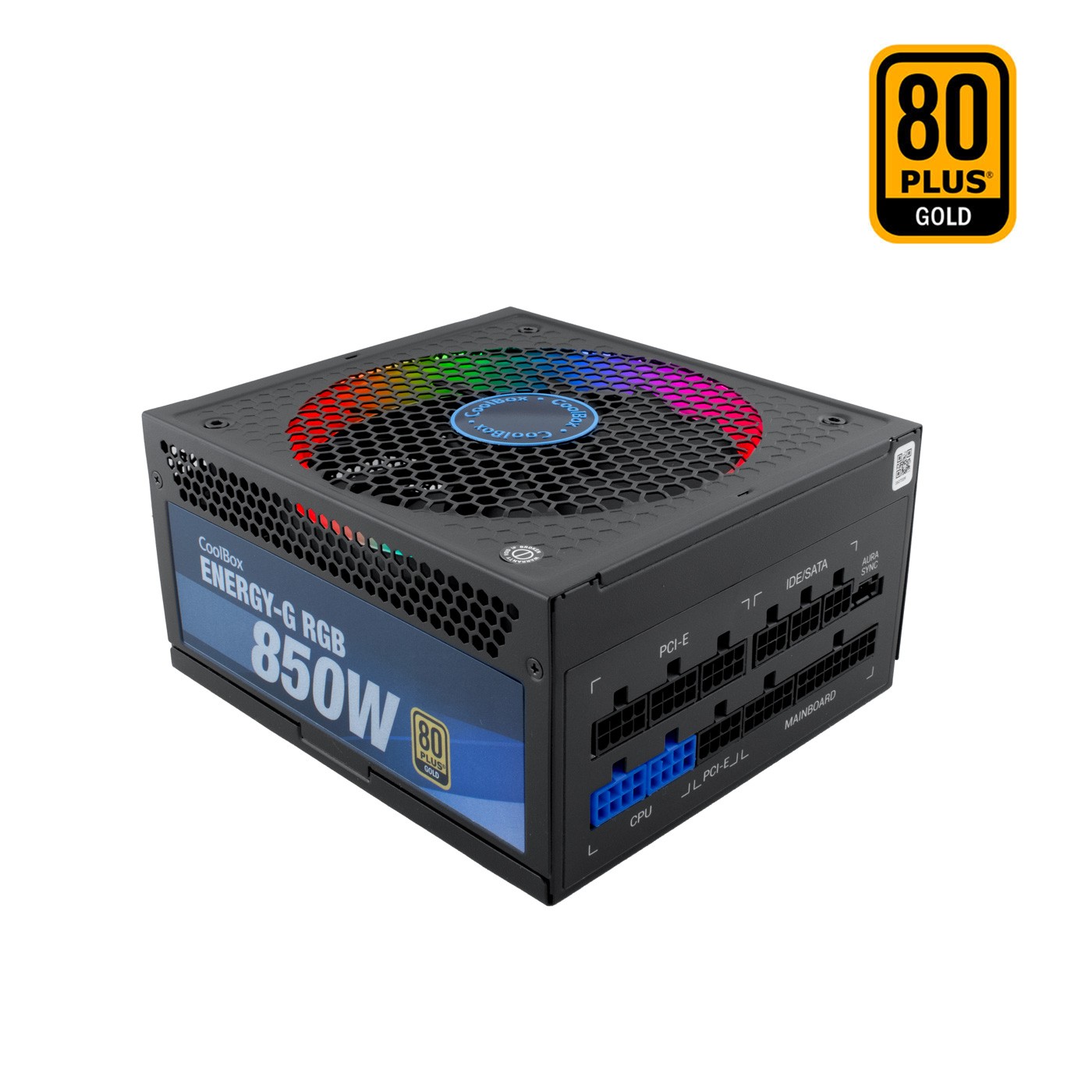 Deep Gaming RGB-850 Rainbow alimentatore per computer 850 W 20+4 pin ATX ATX Nero
