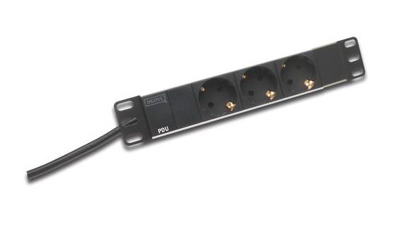 Multipresa Per Armadi 10 1 Unita In Alluminio Con 3 Prese Schuko 16A E Una Spina Schuko 16A