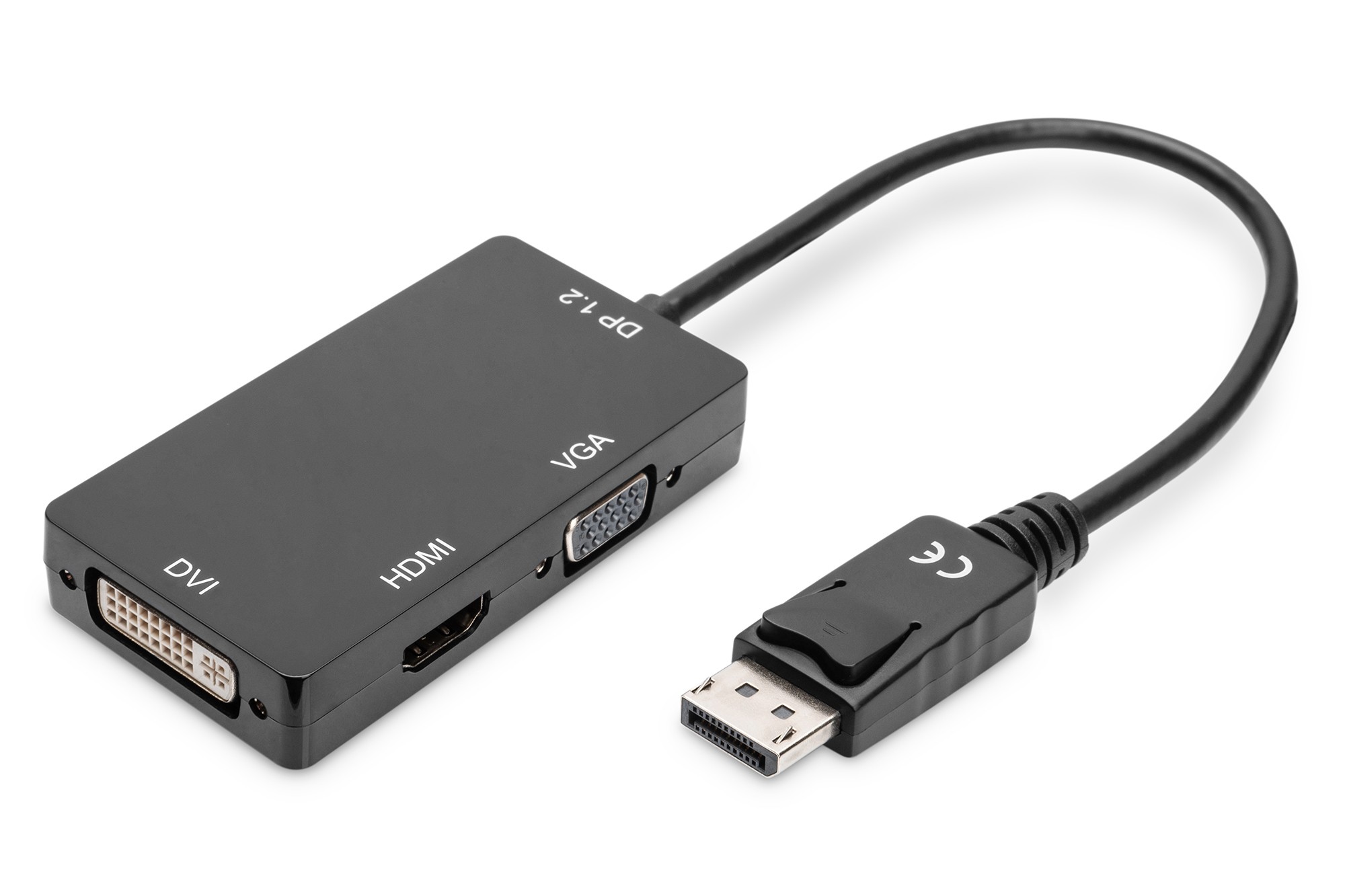 Adattatore Video 3 In 1 Connettore Dp Maschio - Hdmi + Dvi + Vga